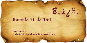 Bernád Ábel névjegykártya